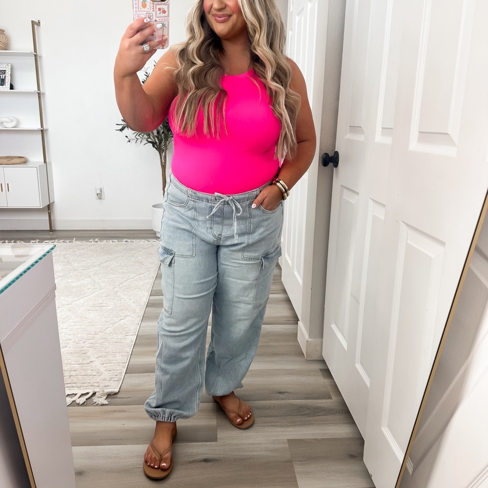 Light blue jogger jeans so comfy!